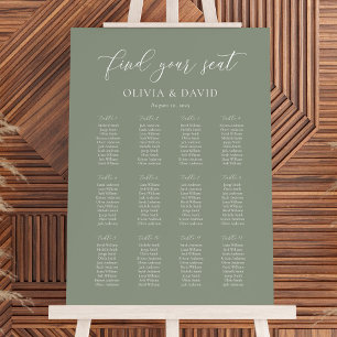 Sage Vert Couleur 12 table Mariage Tableau de sièg