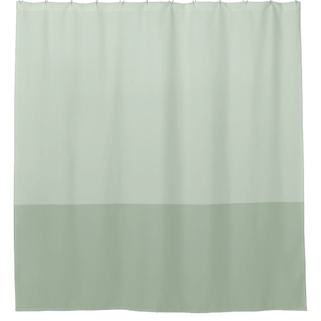 Sage Vert deux tons bloc de couleur Douche rideau (Devant)