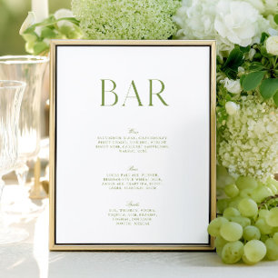 Sage vert et blanc élégant Panneau de la barre Mar