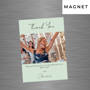 Sage vert photo merci carte magnétique