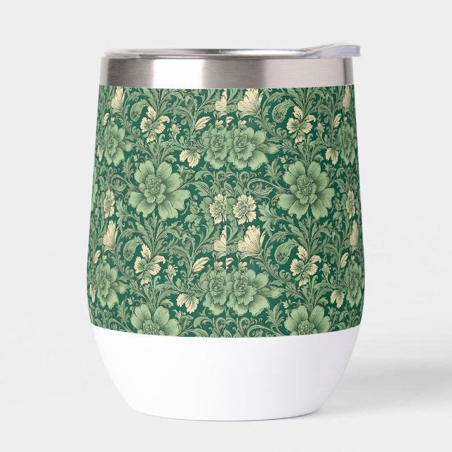 Sage Vert Vintage motif floral (Gauche)
