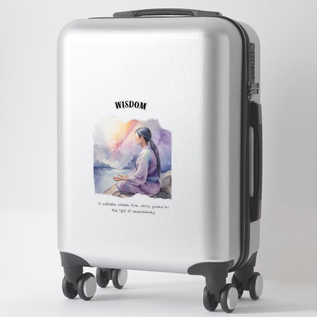 Sagesse Affirmation Positive autocollant (Sur valise)