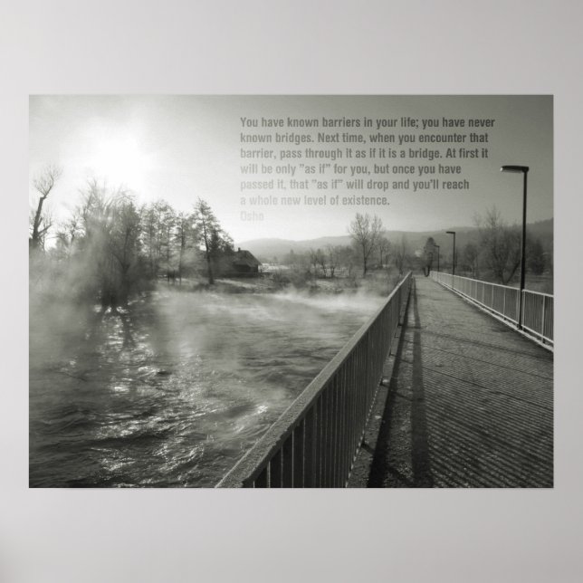 Sagesse citer bridge life motivation Poster (Devant)