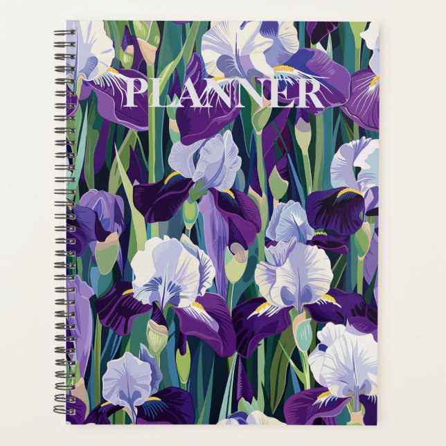 Sagesse dans les pétales : Purple Iris-Designed Pl (Devant)