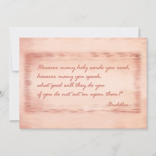 Sagesse de Bouddha (Devant)