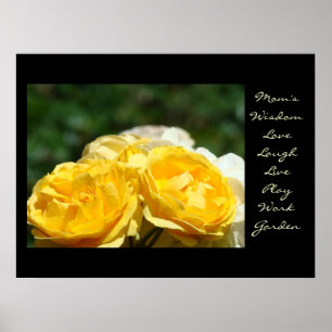 Sagesse de maman impression artistique Rose jaune