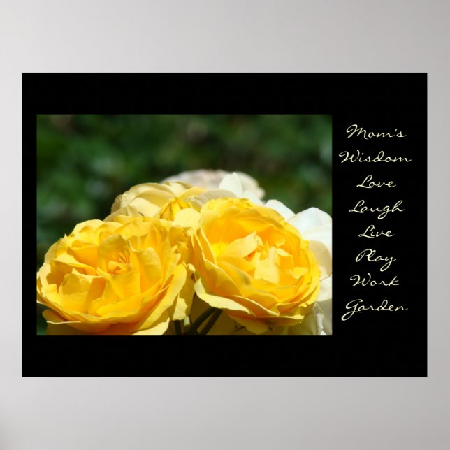 Sagesse de maman impression artistique Rose jaune  (Devant)