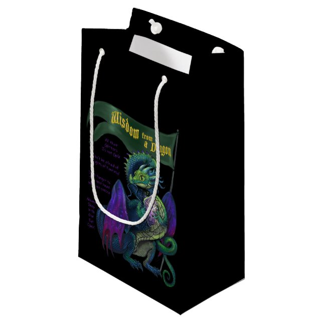 Sagesse d'un petit sac cadeau Dragon (Devant Angle)
