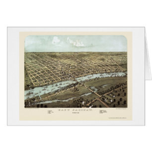 Saginaw est, carte panoramique de MI - 1867