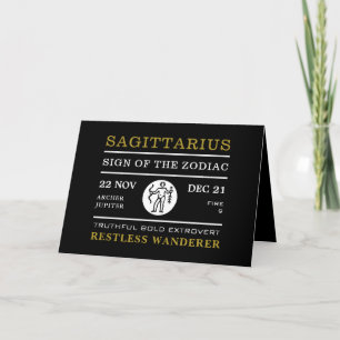 Sagittaire Signe du Zodiaque, carte astrologique