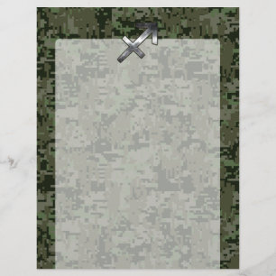 Sagittaire Symbole du zodiaque sur camouflage numé