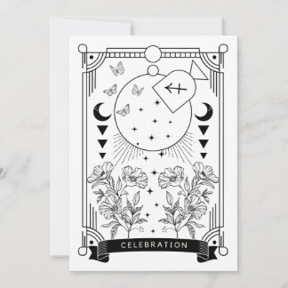 Sagittarius Anniversaire Fête Invitation