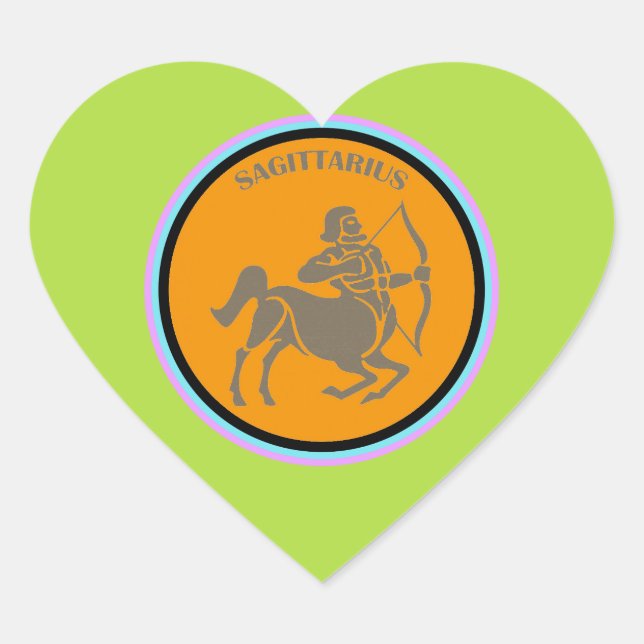 Sagittarius Coeur Sticker (Devant)