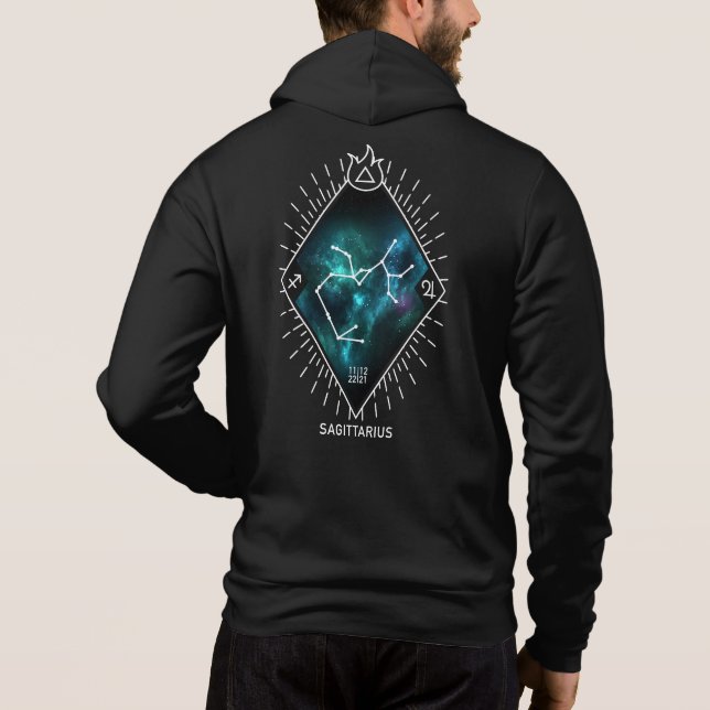 Sagittarius Constellation Symbole Zodiaque Sweat - (Dos)