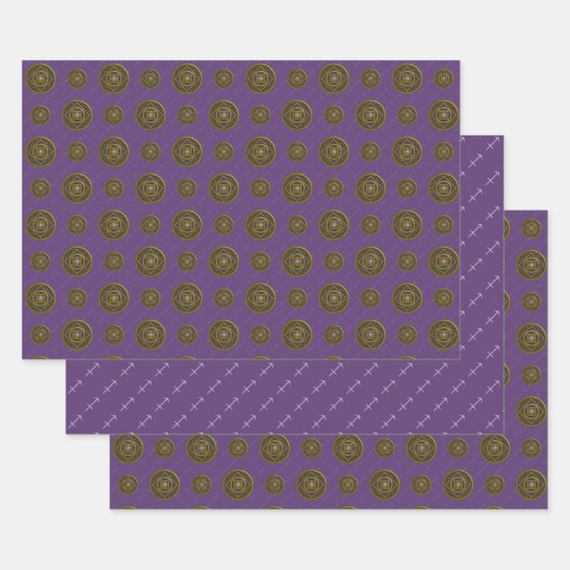 Sagittarius Mandala Enveloppement Papier Set (Lot)