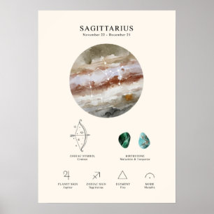 Sagittarius Poster des signes astrologiques