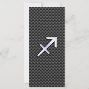 Sagittarius Zodiac Sign Black Carbon Fiber Print