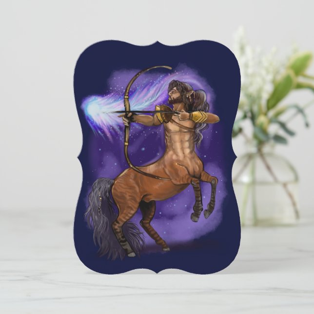 Sagittarius Zodiac Sign Invitation (Debout devant)