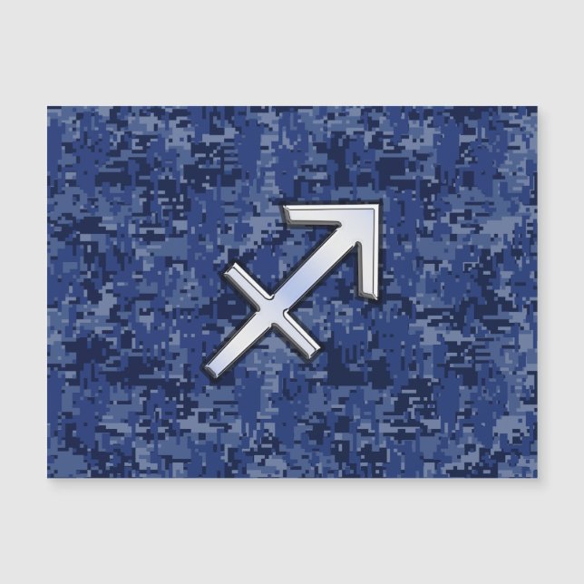 Sagittarius Zodiac Sign on Navy Camouflage numériq (Devant)