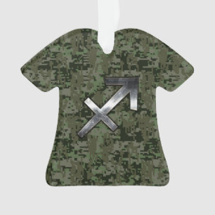 Sagittarius Zodiac Sign on Woodland Digital Camo