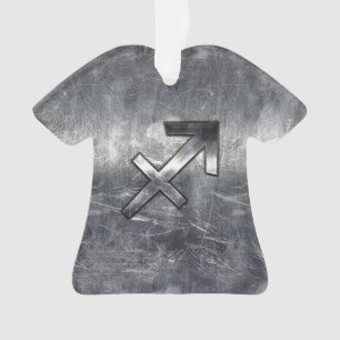 Sagittarius Zodiac Silver Distour Steel look