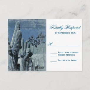 Saguaro Cactus Palm Tree Arizona Mariage carte RSV