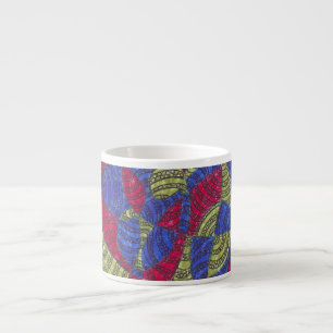 Sahar Mug à motif abstrait coloré dessiné à la m