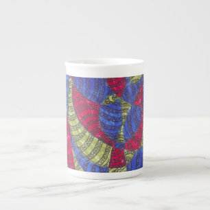Sahar Mug à motif coloré abstrait dessiné à la m