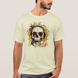 Saignement de KRW du T-shirt gothique de crâne de