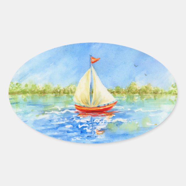 Sailboat Reflections Stickers (Devant)