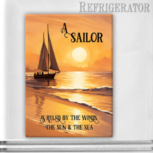 Sailboat Sunset Citation personnalisée Magnet