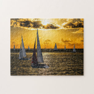 Sailboat sunset puzzle puzzle