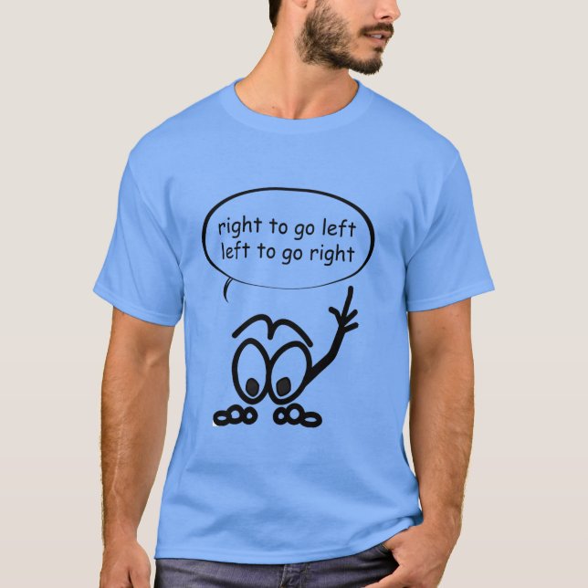 Sailing Funny Droite Instruction T-shirt gauche (Devant)