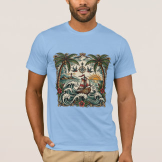 Sailor Jerry Style Tropical Paradise T-Shirt – Tra