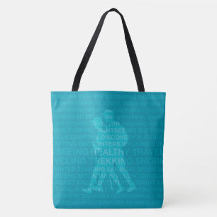 Saine Trekking Turquoise Words Sac de plage