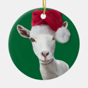 Saïnen Chèvre Santa Hat Noël Ornement