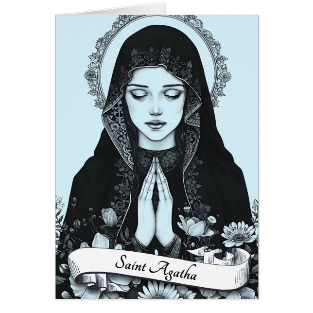 Saint Agatha de Sicile Patron des Infirmières (Devant)