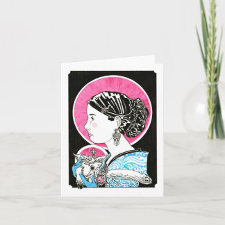 Saint-Agnès de Rome Carte pour notes