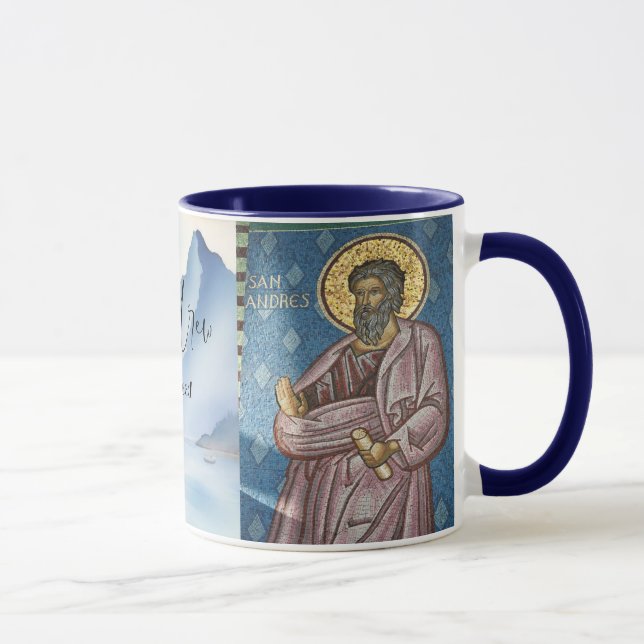 Saint Andrew, Saint catholique Mug de café (Droite)