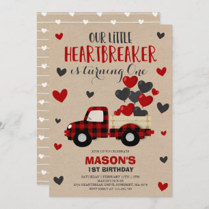 Saint Anniversaire Invitation Heartbreaker Camion 