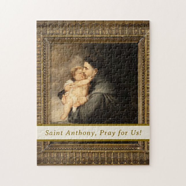 Saint Antoine avec le Puzzle Enfant Christ (Vertical)