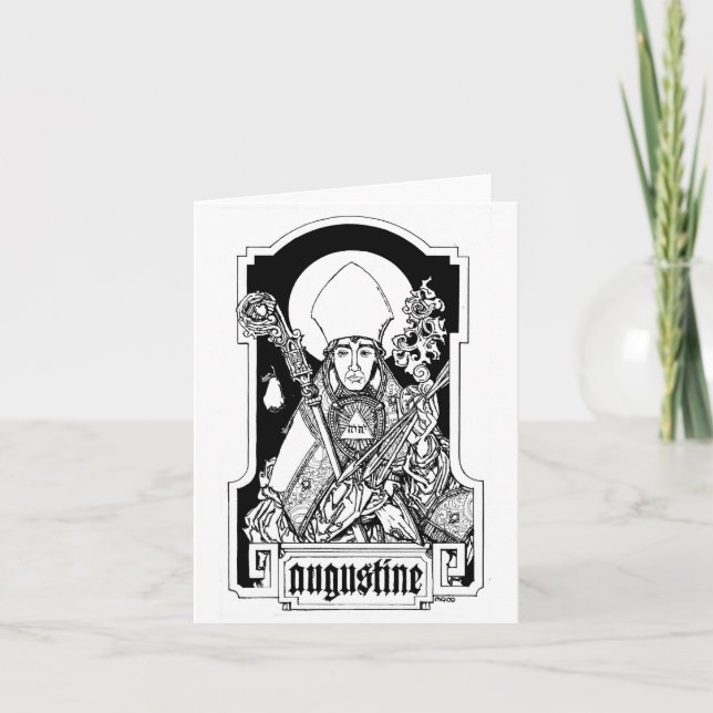 Saint Augustin de Carte pour notes hippo (Devant)
