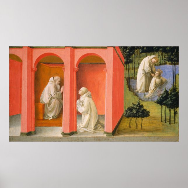 Saint Benedict - Poster d'Art fin de Lippino (Devant)