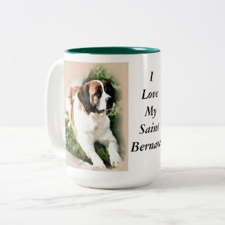 Saint Bernard Amateurs Cadeaux Mug à café à deux t