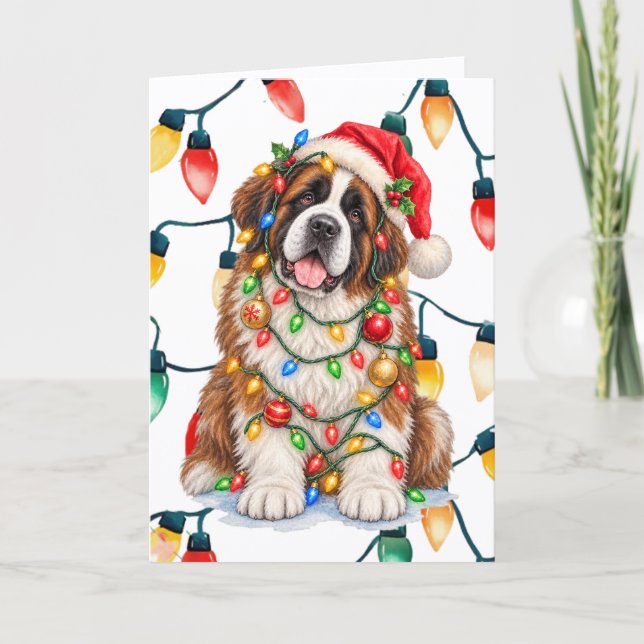 Saint Bernard Carte Joyeux et Lumineux (Devant)