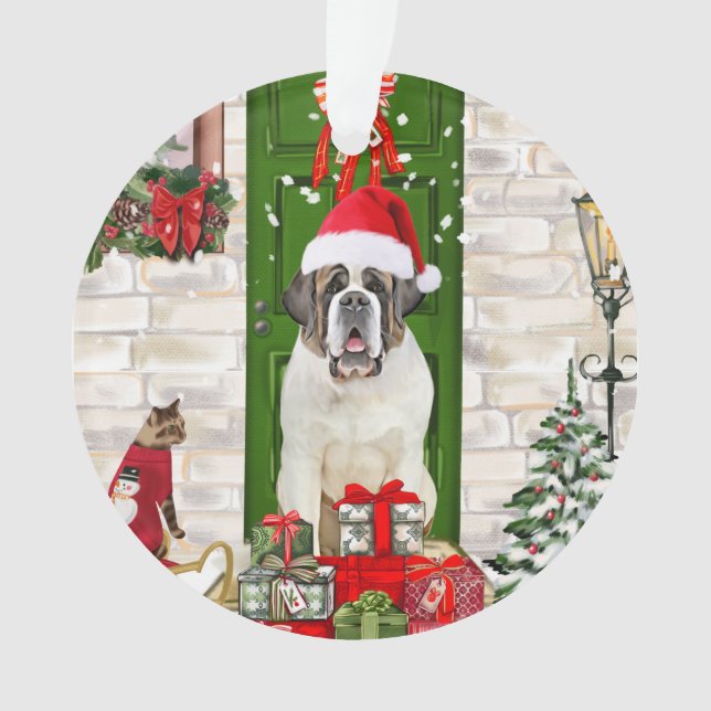 Saint Bernard Chien Noël (devant)