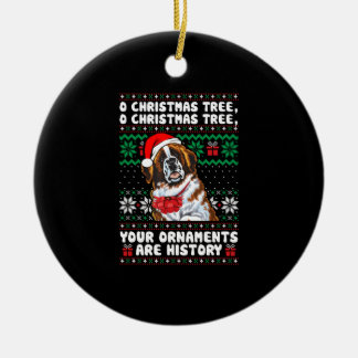 Saint Bernard Chien Noël Drôle Ornements Pyjama