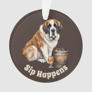 Saint Bernard Chien Sip Happen