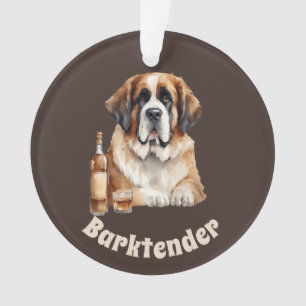 Saint Bernard Dog Barktender Extraordinair