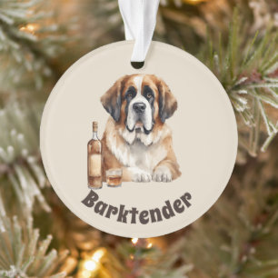 Saint Bernard Dog Barktender Extraordinair